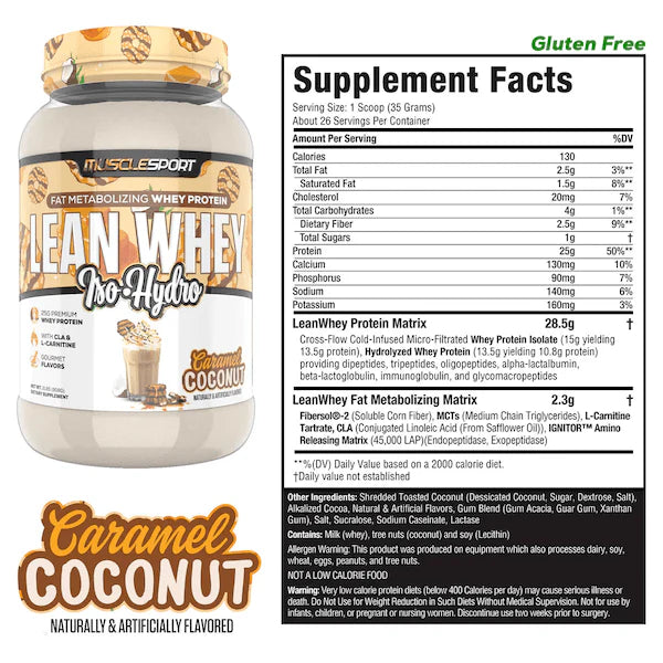 Musclesport Lean Whey® Iso Hydro Gourmet Protein 2lb- Limited Edition