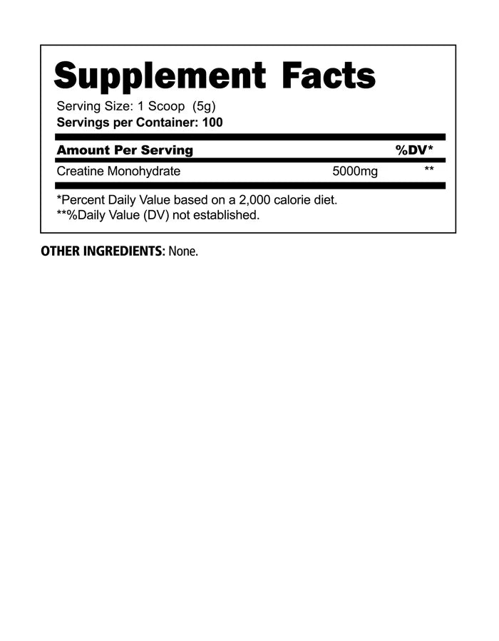 Panda Supps Creatine Monohydrate (100 Servings)