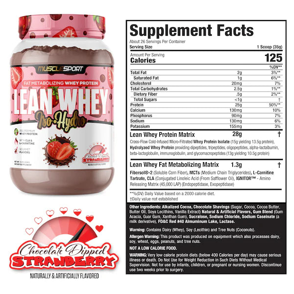 Musclesport Lean Whey® Iso Hydro Gourmet Protein 2lb- Limited Edition
