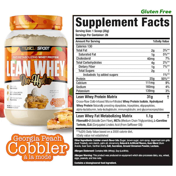 Musclesport Lean Whey® Iso Hydro Gourmet Protein 2lb- Limited Edition