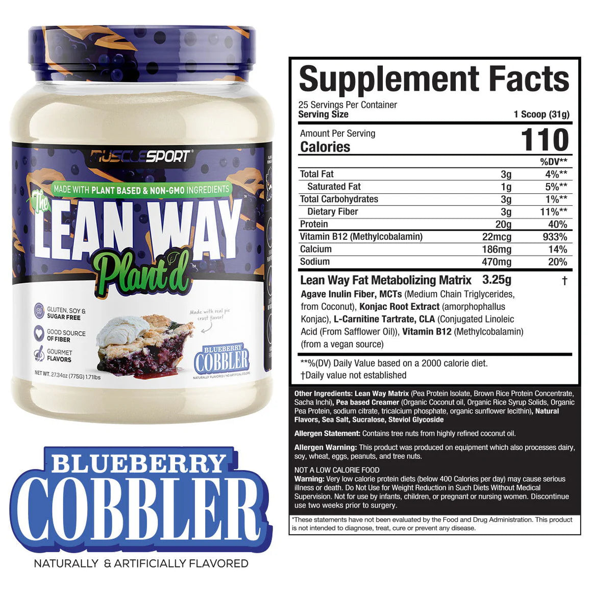 Musclesport The Lean Way Plant'd - Plant Based