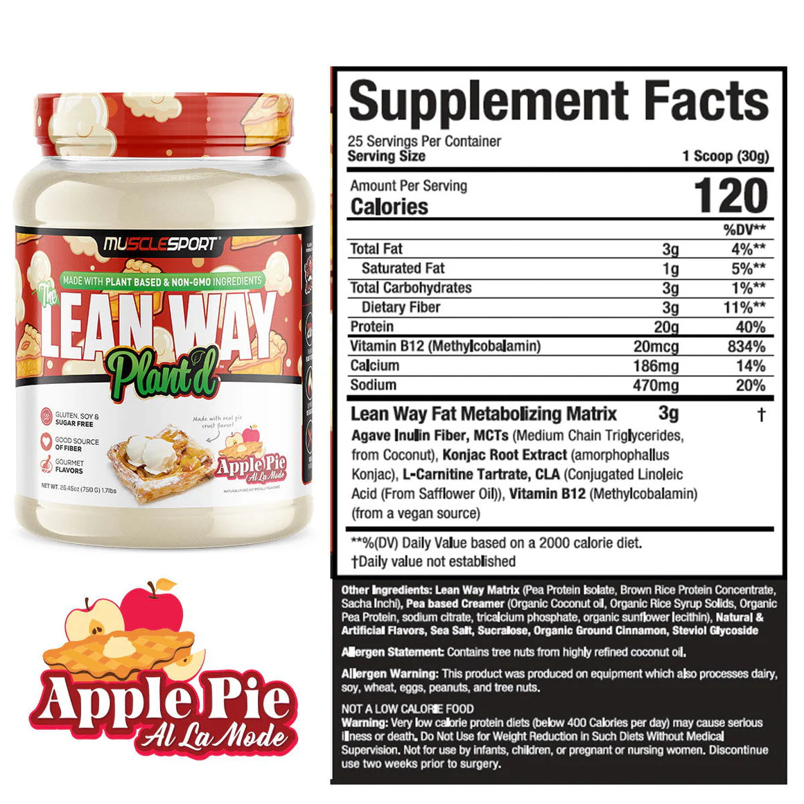 Musclesport The Lean Way Plant'd - Plant Based
