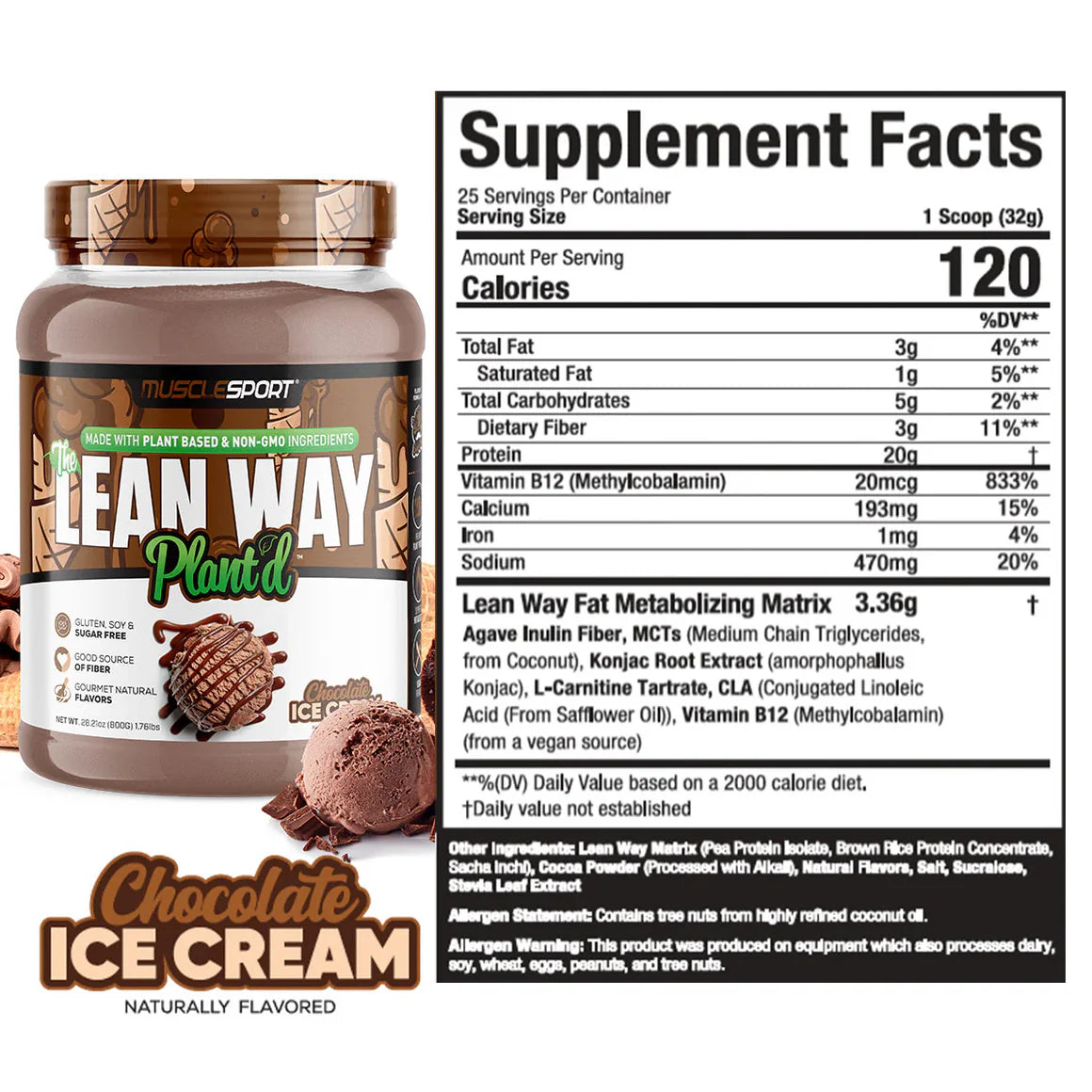 Musclesport The Lean Way Plant'd - Plant Based