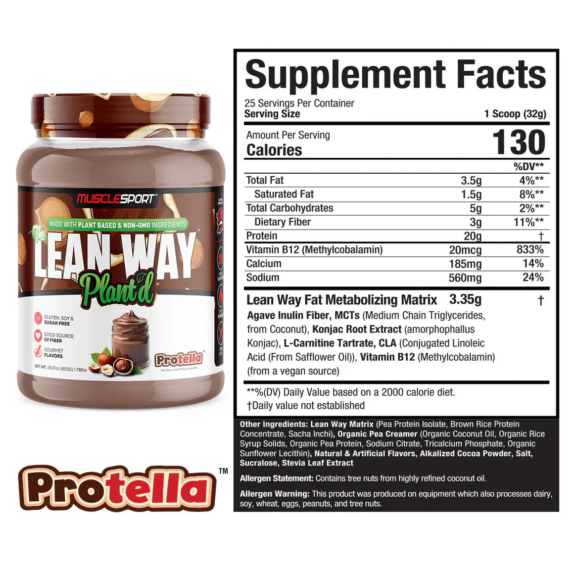Musclesport The Lean Way Plant'd - Plant Based