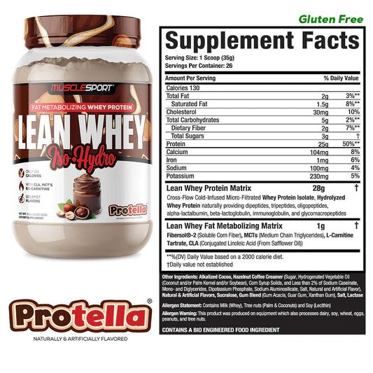 Musclesport Lean Whey® Iso Hydro Gourmet Protein 2lb